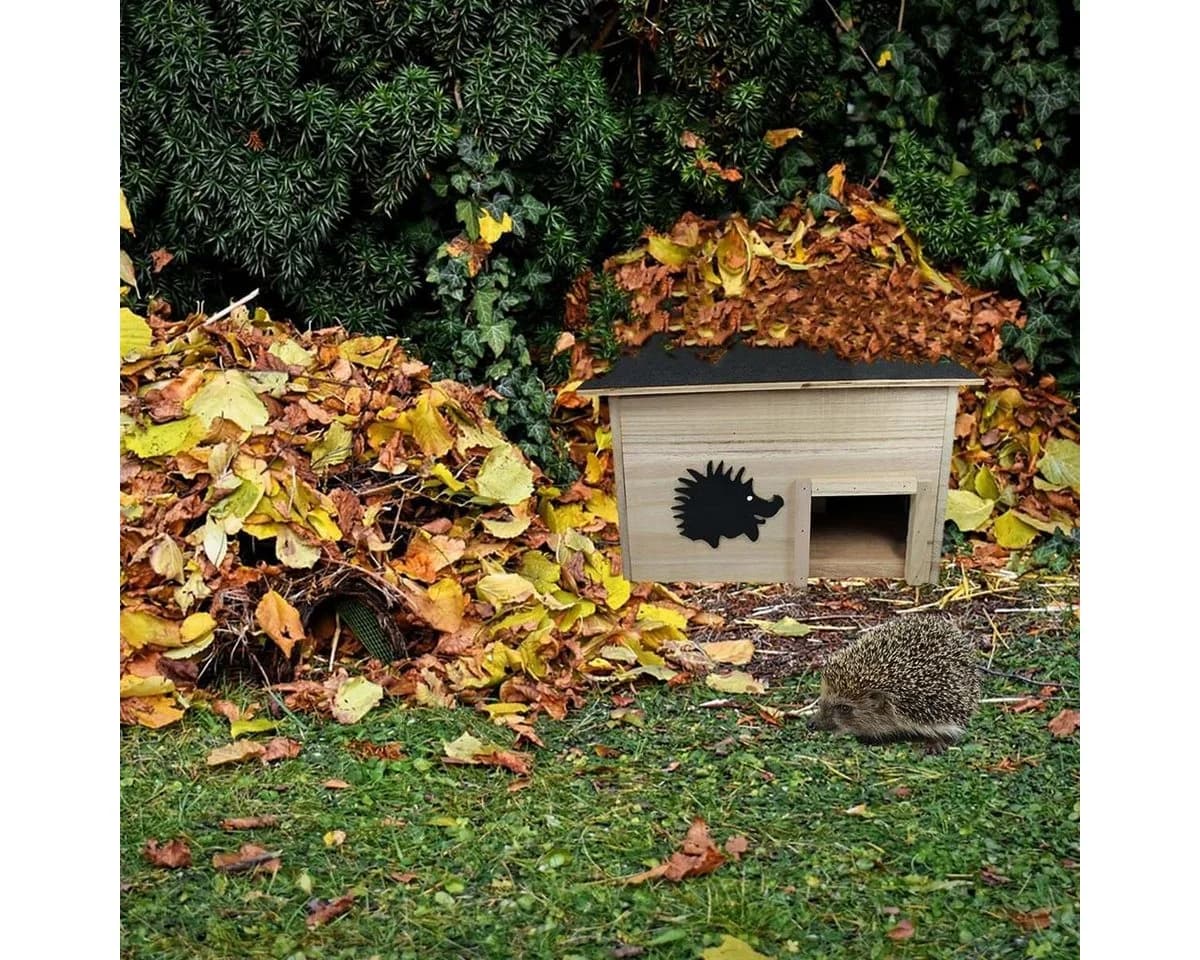 colourliving Igelhaus FSC Holz mit Katzenschutz