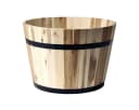 colourliving Pflanzkübel aus Akazienholz rund 29 cm mit Metallband Bild 2