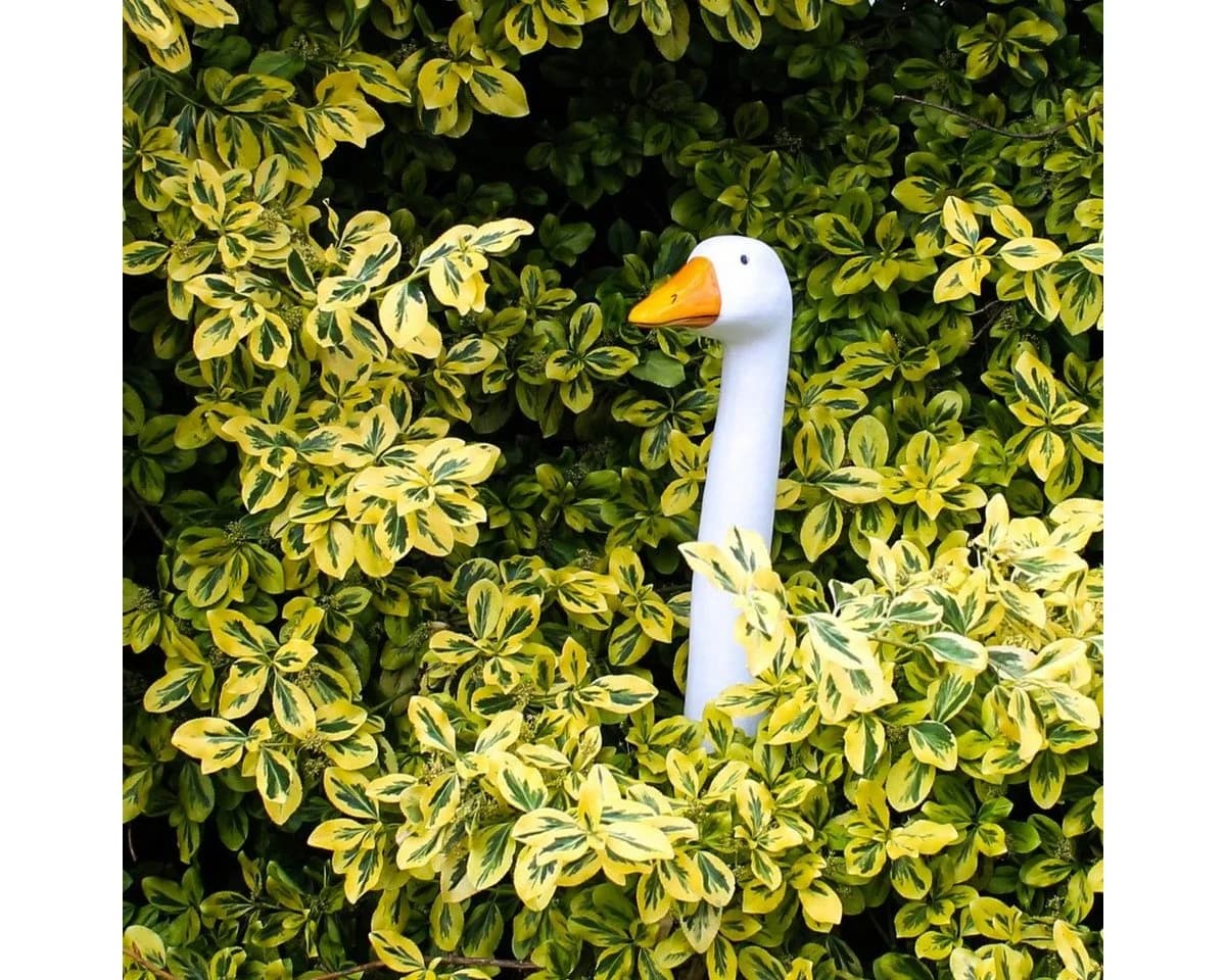 colourliving Gänsefigur Gänsekopf Gartenstecker 36cm