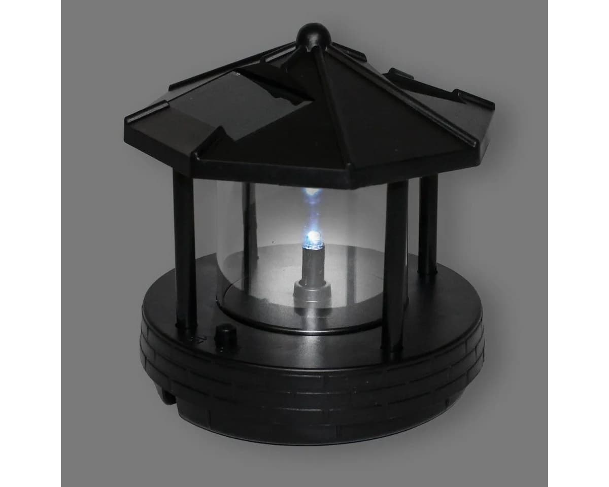 colourliving Ersatzkopf Leuchtturm blinkend schwarz für Roter Sand 50/80cm