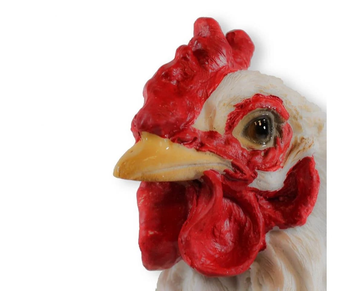 colourliving Deko Huhn Figur Weiß 35cm stehend - Bild 5
