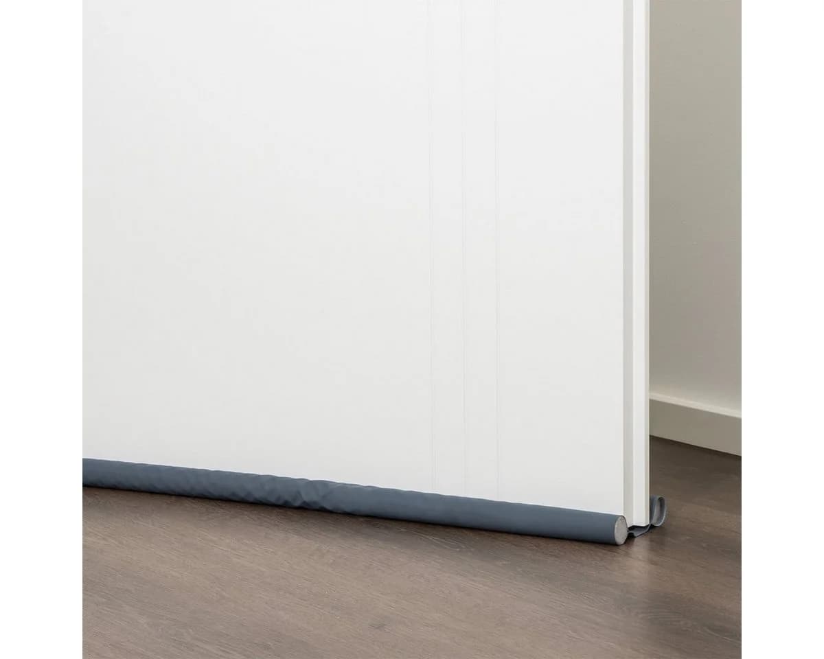 colourliving Zugluftstopper 2er Set Grau Kunststoffgewebe