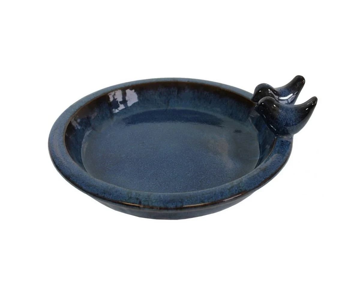 colourliving Vogeltränke Noble 30 cm Antik-Blau Keramik - Bild 3