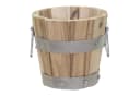 colourliving Pflanzkübel Akazienholz Pflanztopf rund mit Griffen Bild 1