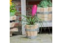 colourliving Pflanzkübel Akazienholz Pflanztopf rund mit Griffen Bild 3
