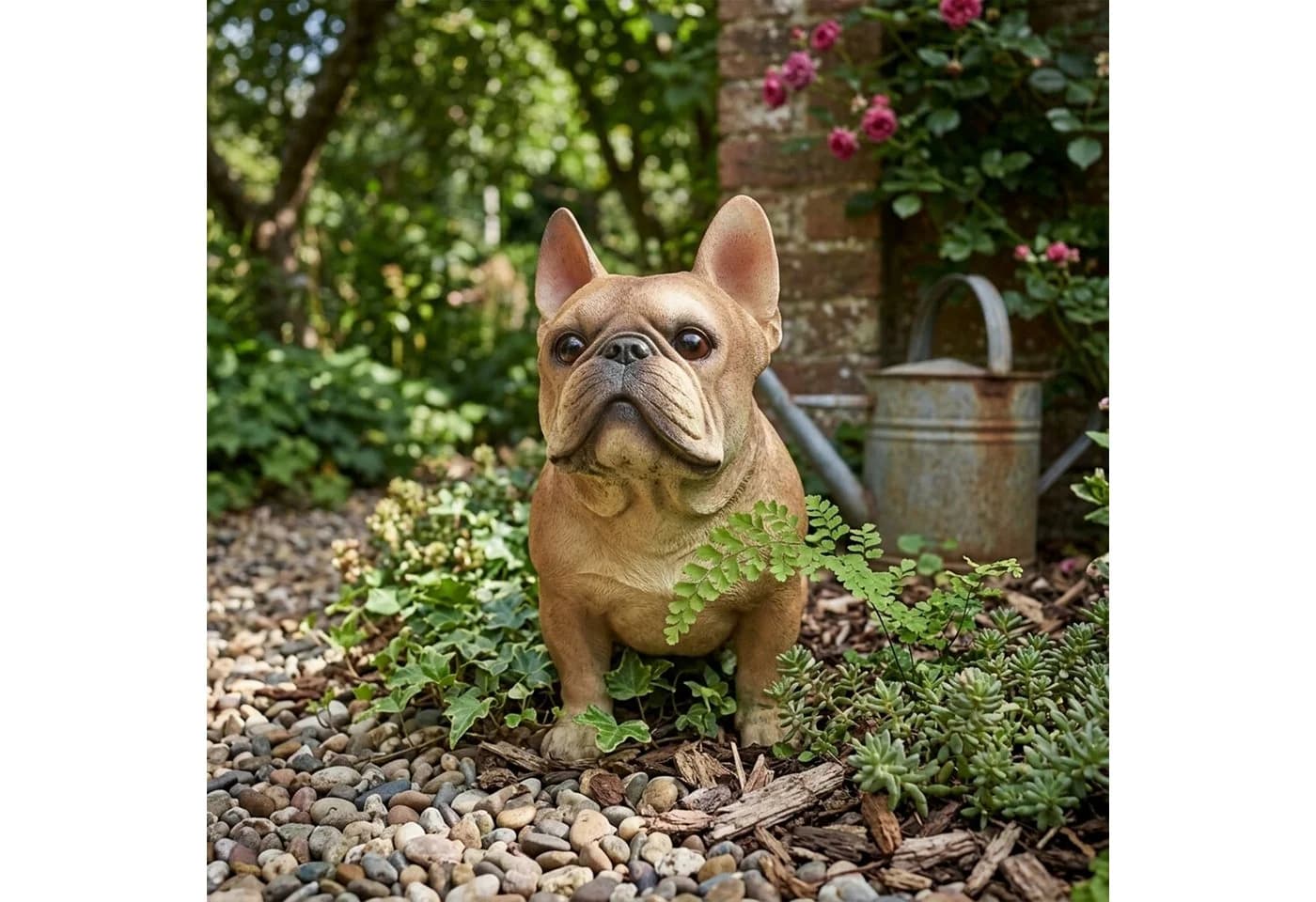 colourliving Französischen Bulldogge Figur XL Polyresin Handbemalt - Bild 3