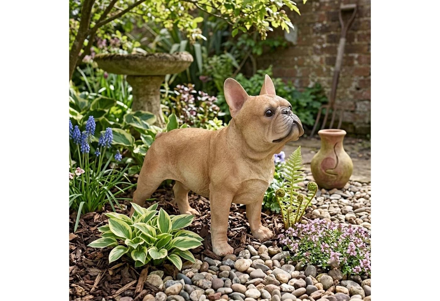 colourliving Französischen Bulldogge Figur XL Polyresin Handbemalt - Bild 4