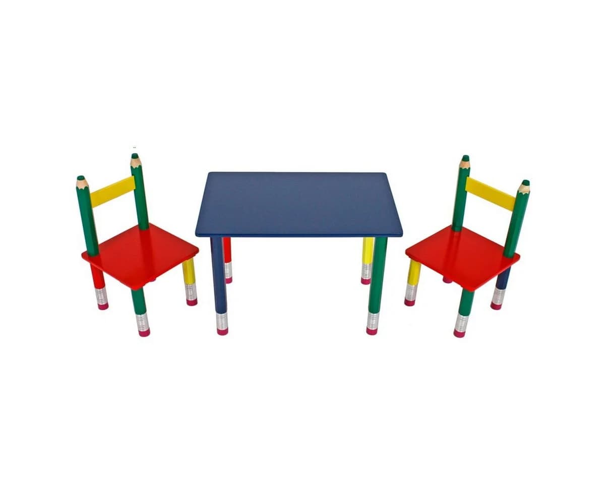 colourliving Kindertischgruppe Bleistift bunt - farbenfrohes Kindermöbel Set - Bild 2