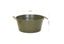 colourliving Pflanztopf Beat rund Metall Kordelgriff Grün Bild 3