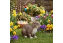 colourliving Osterhase Realistische Hasenfigur Garten Wohnbereich Osterdeko Bild 1