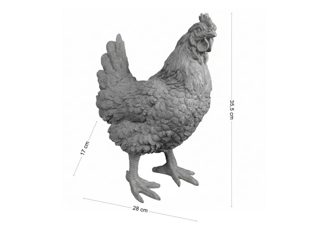 colourliving DekoDiven Huhn Figur Rosa Polyresin - Bild 5
