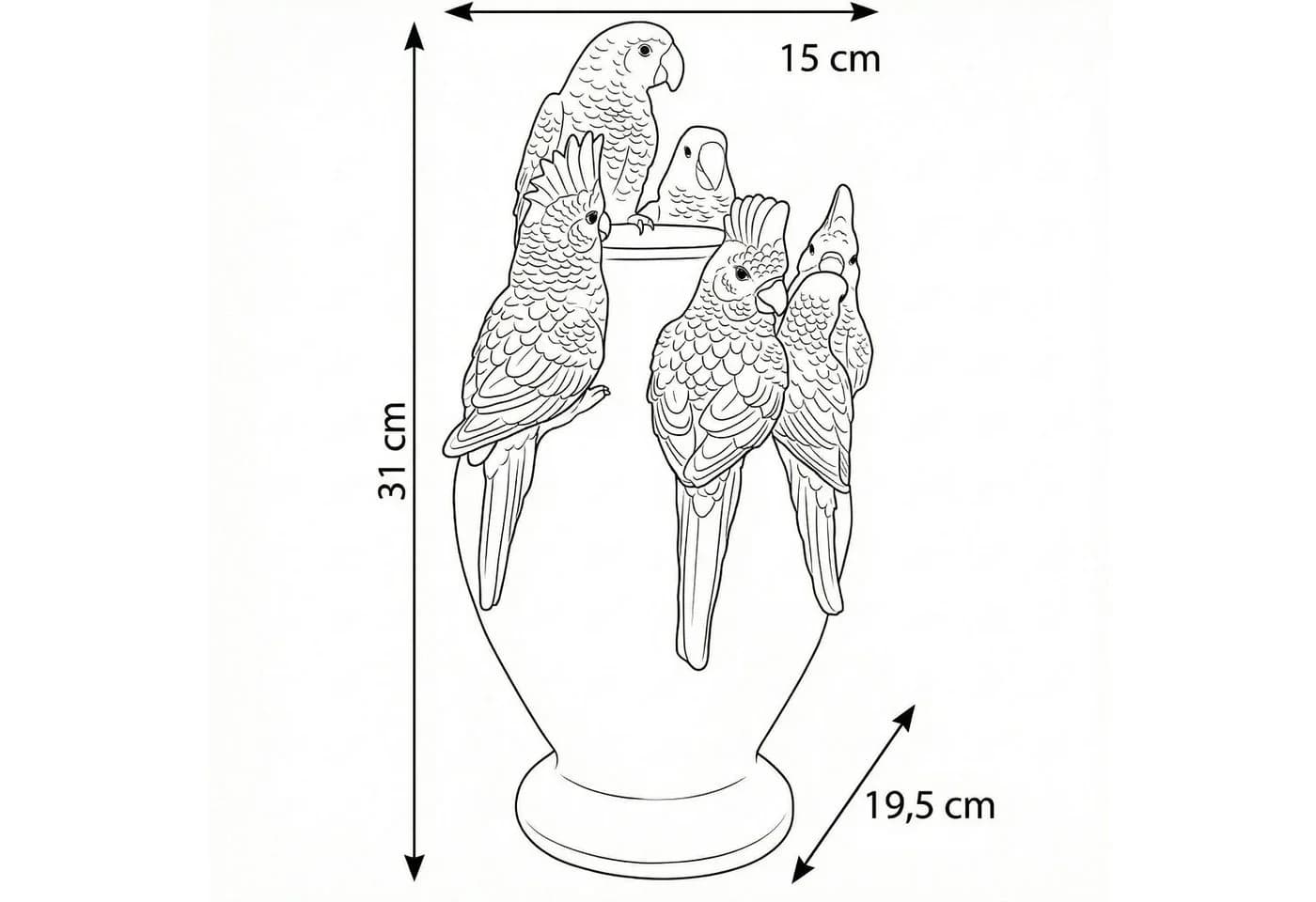 colourliving Dekovase Moderne Designer-Vase mit Tier-Motiven – für Kunstblumen - Bild 5