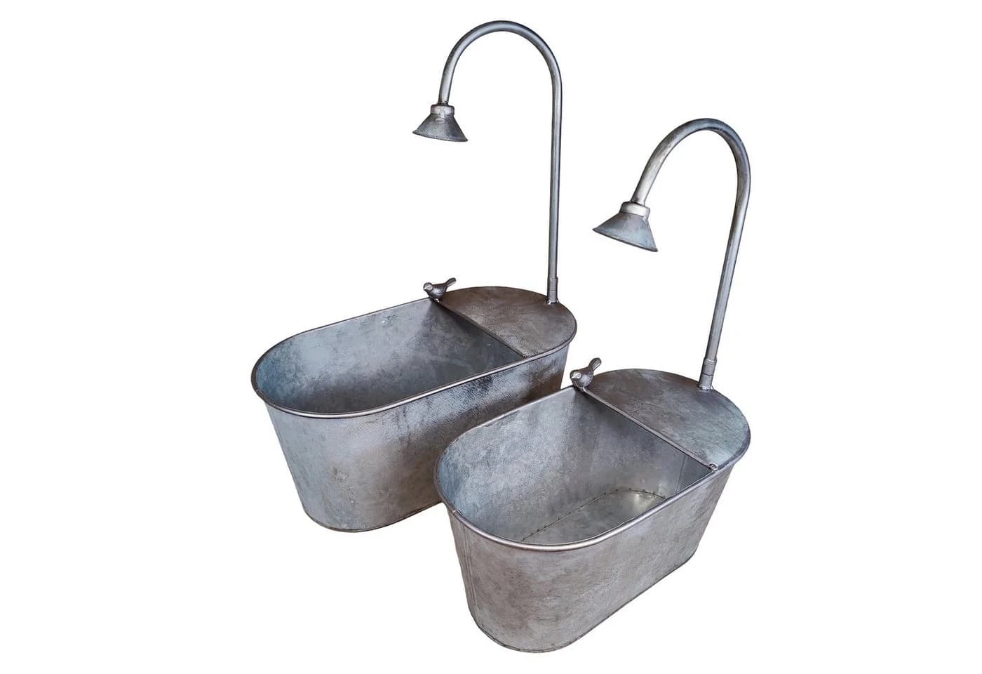 colourliving Zinkwannen-Set Badewannen-Look mit Dusche - Bild 2