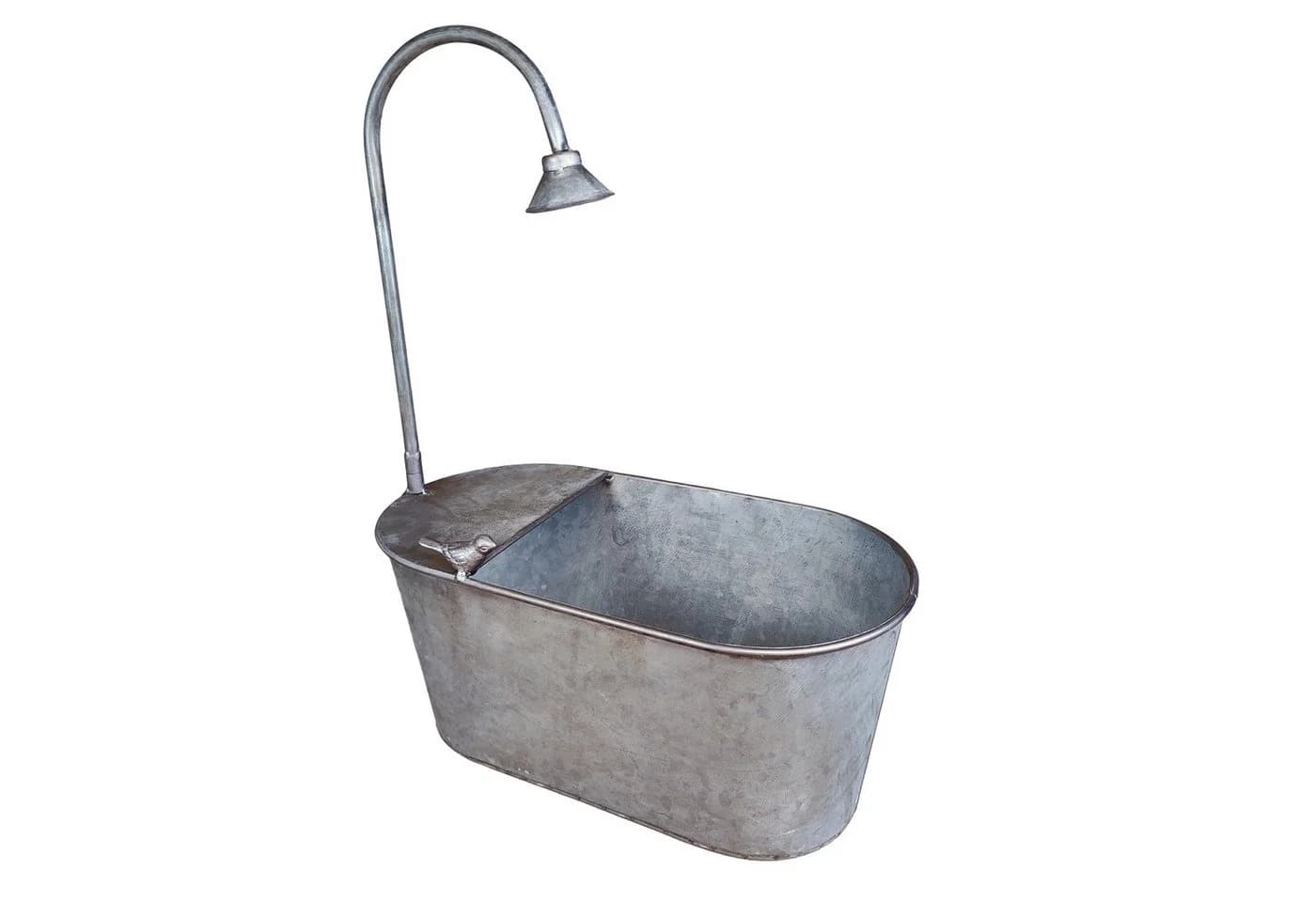 colourliving Zinkwannen-Set Badewannen-Look mit Dusche - Bild 5