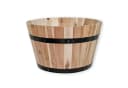 colourliving Pflanzkübel Akazienholz Rund Holzfass Natur Bild 2