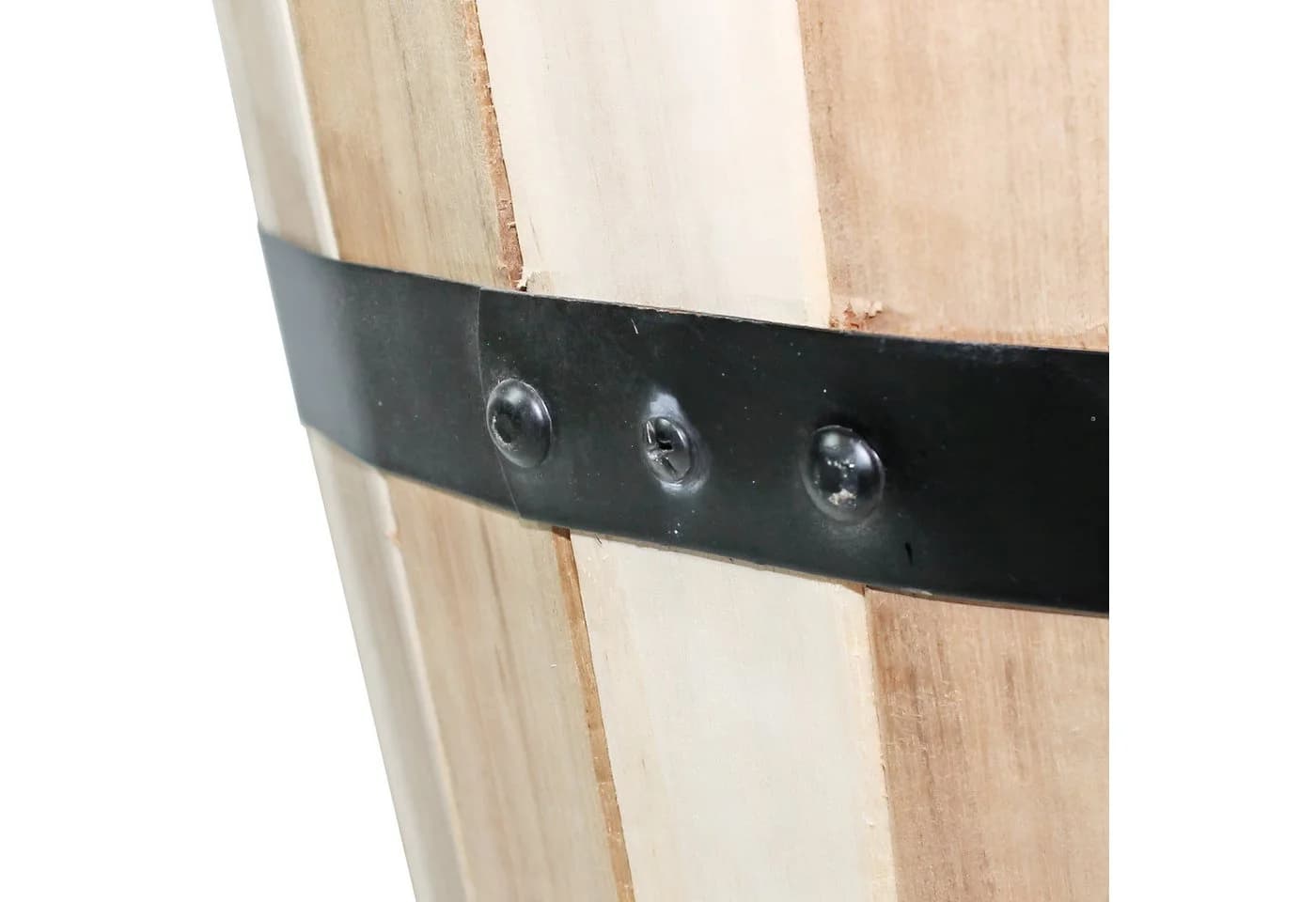 colourliving Pflanzkübel Akazienholz Rund Holzfass Natur - Bild 5