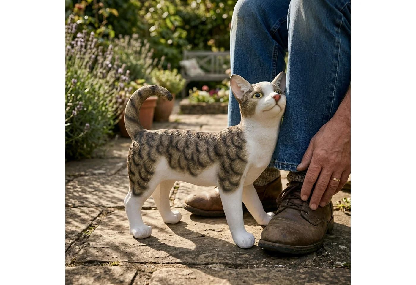 colourliving Katzenfigur Murli grau-getigert Polyresin Garten & Wohnen - Bild 3