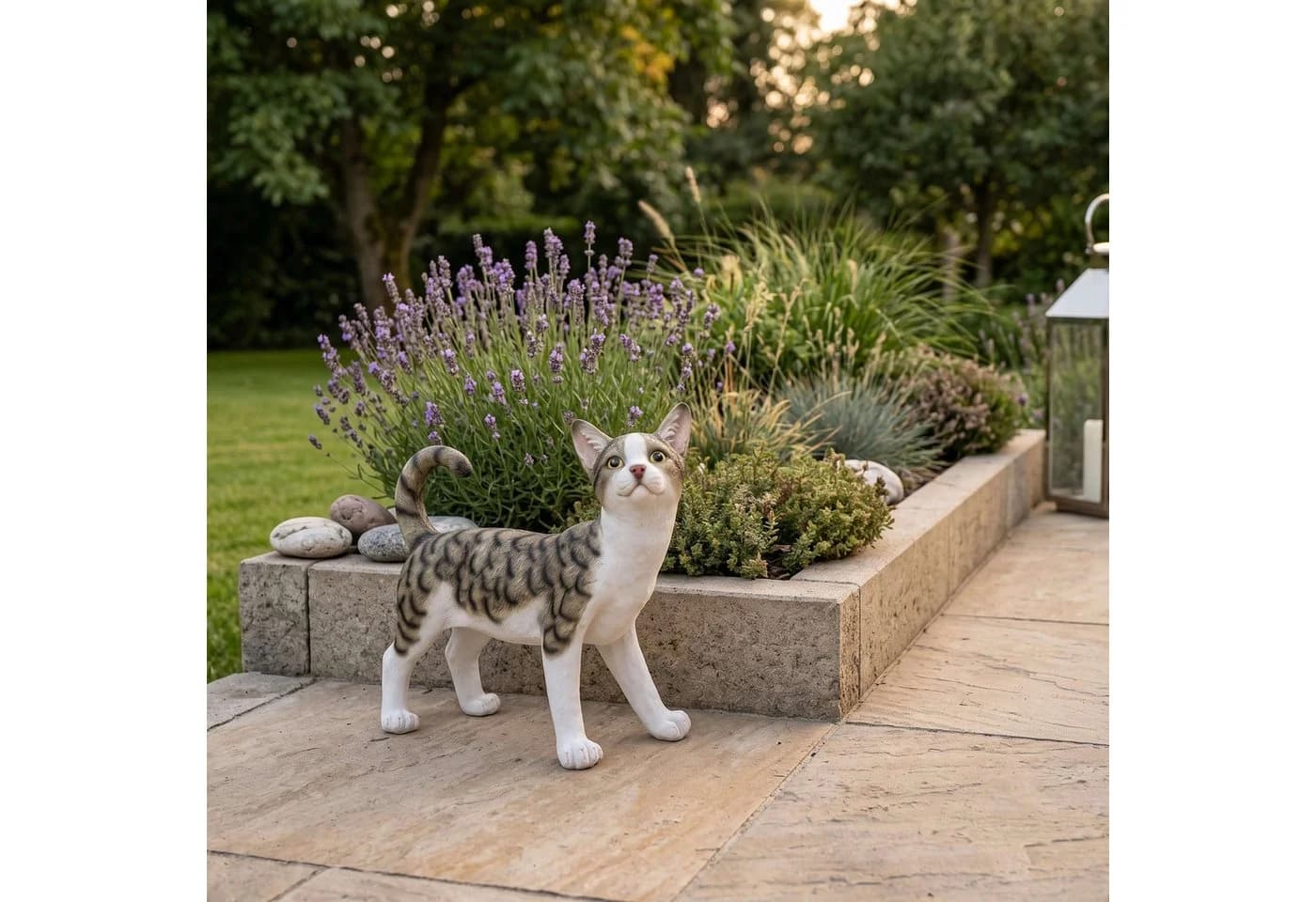 colourliving Katzenfigur Murli grau-getigert Polyresin Garten & Wohnen - Bild 5