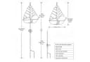 colourliving LED Solar-Gartenstecker Maritim Leuchtturm & Segelboot Bild 3