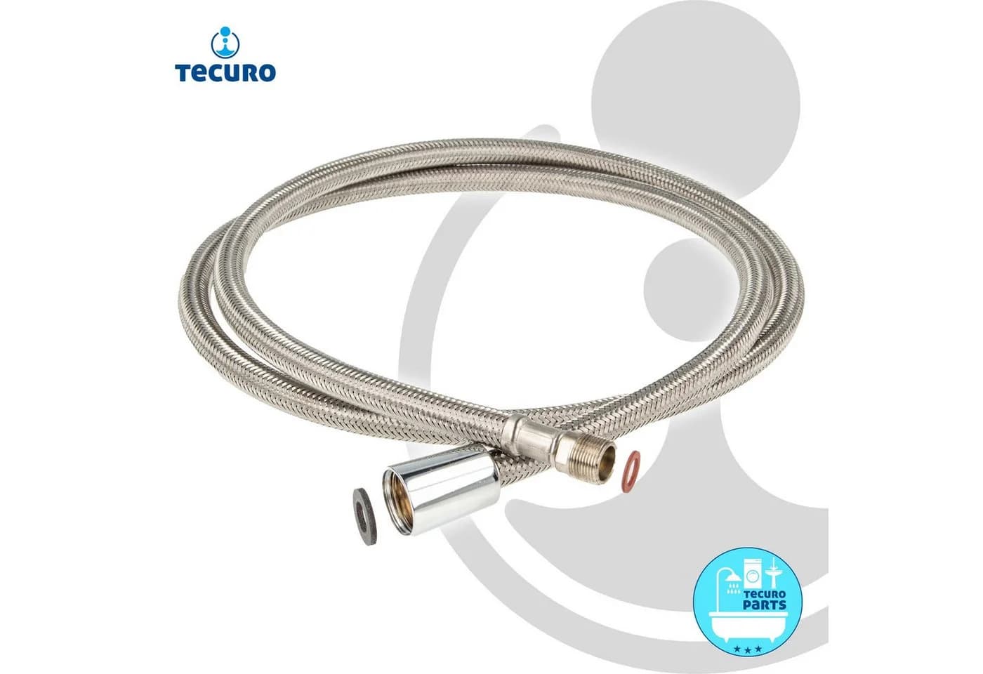 tecuro Ersatz Brauseschlauch 150 cm M15 Konusmutter