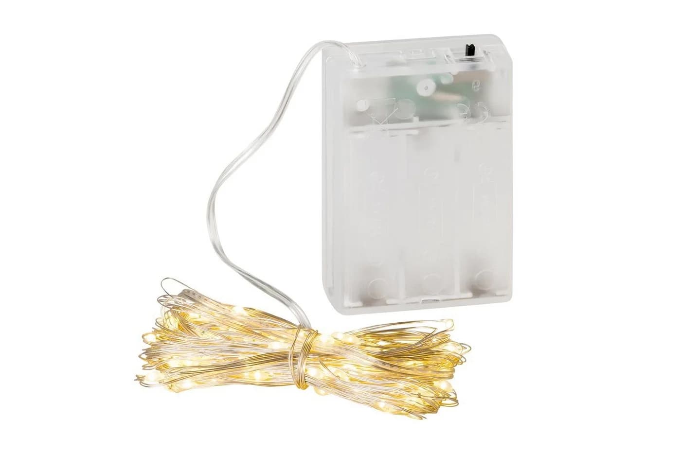 NOOR LIVING LED-Lichterkette 120 LEDs Warmweiß Timer Silber Draht 11,9m - Bild 3