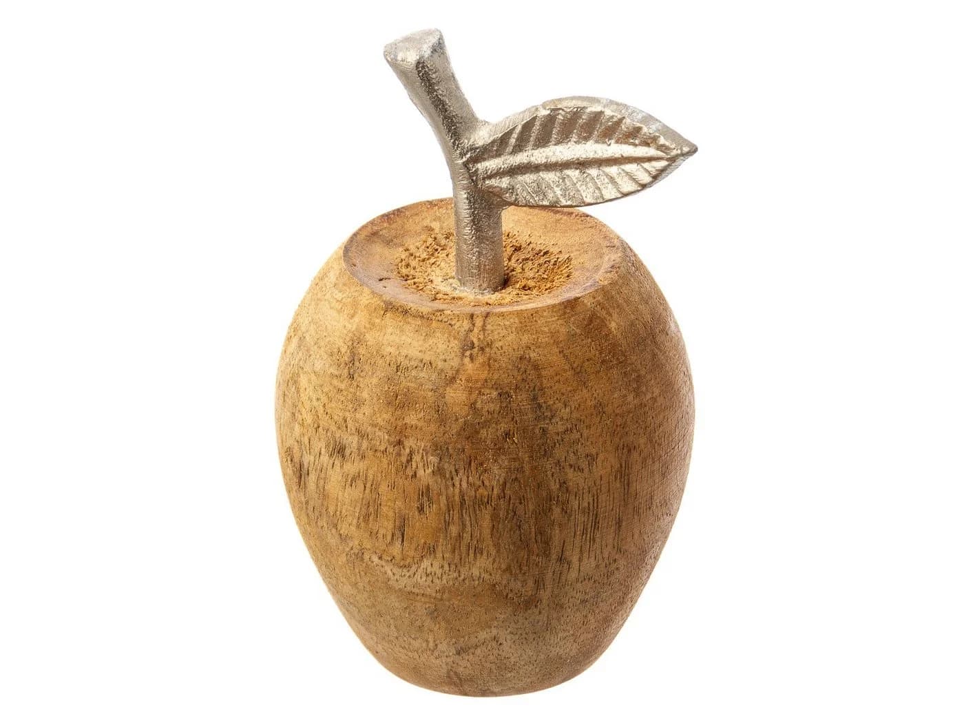 NOOR LIVING Dekoobjekt Apfel Mangoholz & Aluminium massiv braun