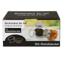 NOOR Vorratsglas Bonboniere 3er Set Glas Metalldeckel Transparent/Silber Bild 3