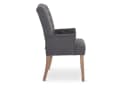Raburg Esszimmerstuhl Victoria mit Armlehnen Chesterfield-Design Grau Bild 1