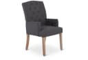 Raburg Esszimmerstuhl Victoria mit Armlehnen Chesterfield-Design Grau Bild 2