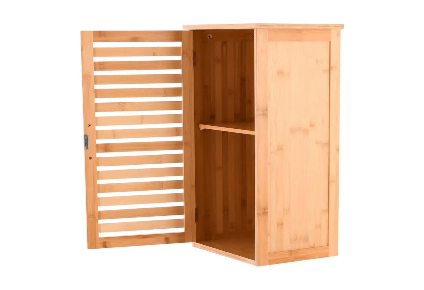 Raburg Hochschrank Kivo Bambus 6 Fächer 2 Lamellentüren - Bild 3