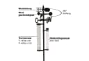 CEPEWA Wetterstation Barometer Regenmesser Thermometer Schwarz Bild 5