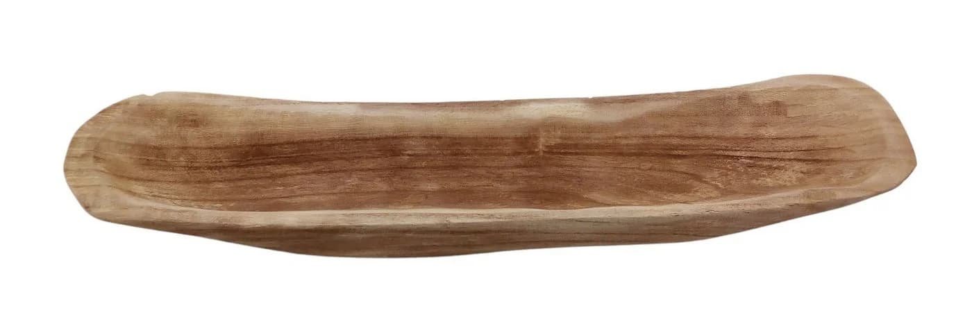 CEPEWA Dekoschale Boot aus Paulownia Massivholz Natur - Bild 2