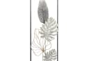 CEPEWA Wanddeko Metallrahmen Blätter Grau Silber Gold Bild 4