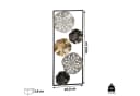 CEPEWA Kunstdruck Wanddeko Metall Grau Silber Gold Bild 1