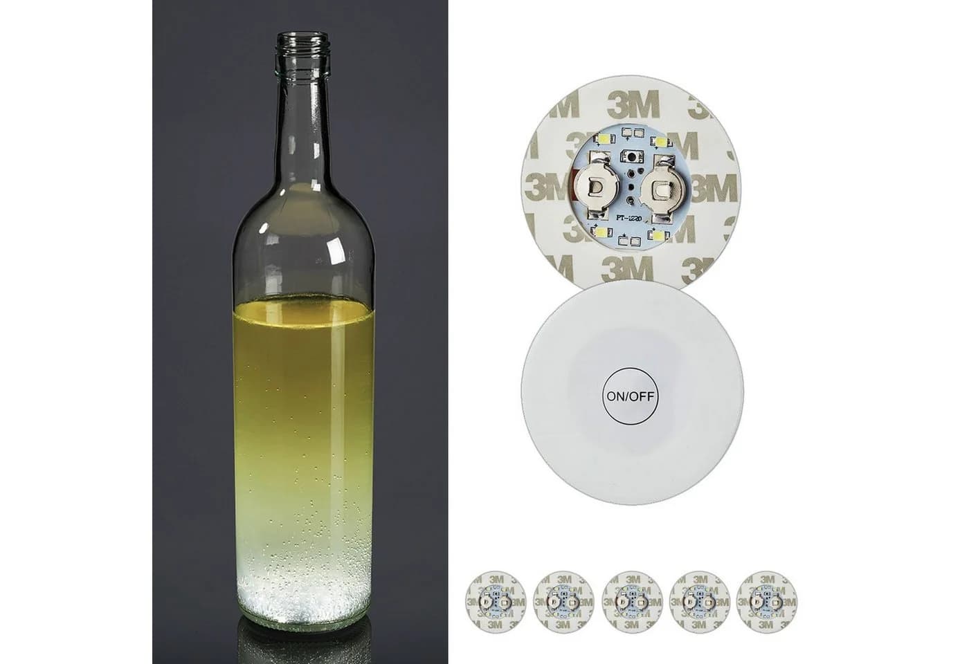 CEPEWA LED Dekolicht 6er Set Lichtsticker Weiß