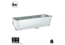 CEPEWA Pflanzkasten 6er Set Zink Silber Bild 1