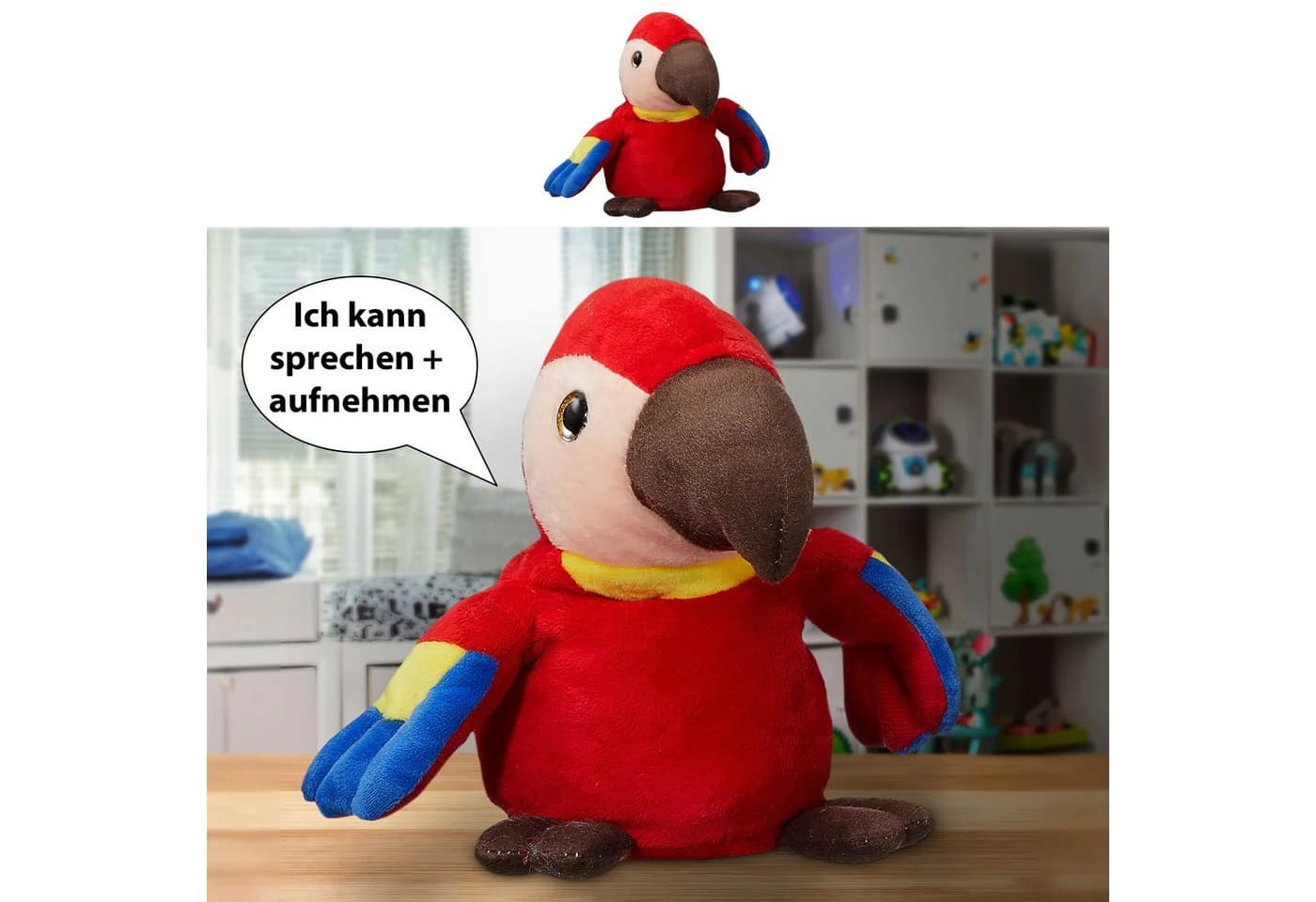 CEPEWA Sprechender Papagei Plüschfigur - Bild 2