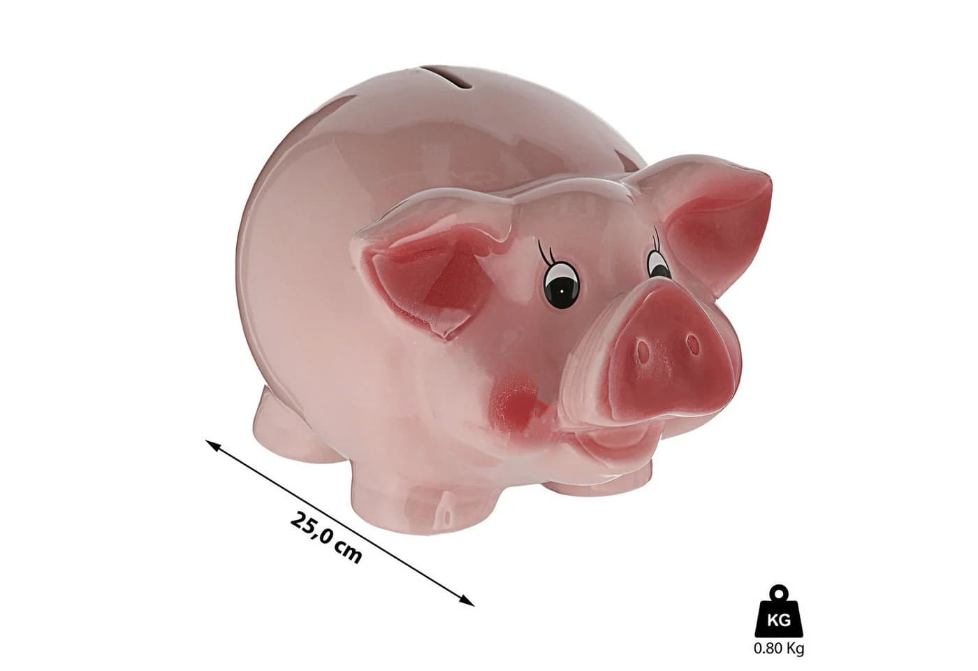 CEPEWA Sparschwein XXL Rosa 25 cm