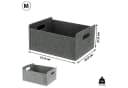 CEPEWA Aufbewahrungsbox 2er Set Filz Grau Faltbar Bild 1