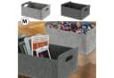 CEPEWA Aufbewahrungsbox 2er Set Filz Grau Faltbar Bild 2