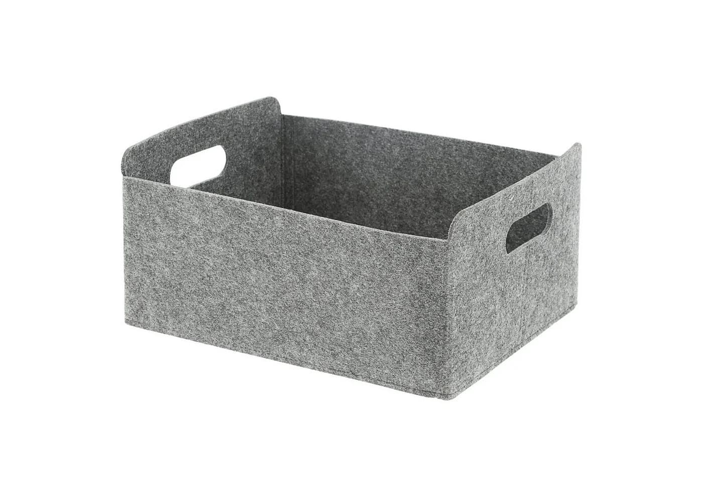 CEPEWA Aufbewahrungsbox 2er Set Filz Grau Faltbar - Bild 4
