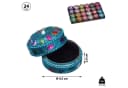 CEPEWA Schmuckdose Orient 24er Set Ø4,5cm Aluminium Glitzer Bild 1