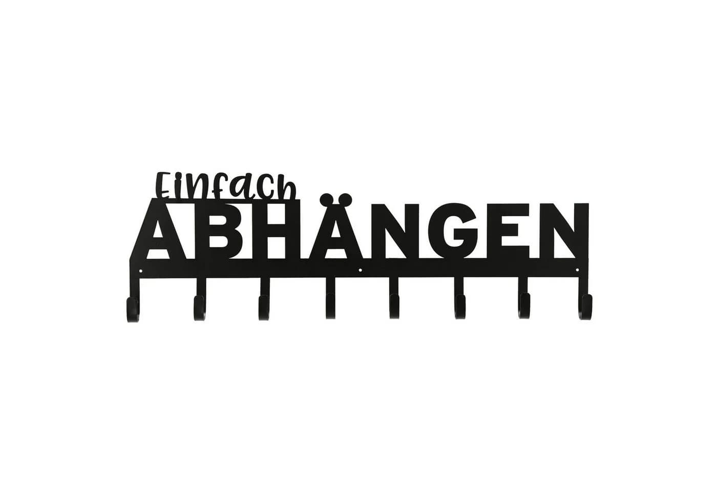 CEPEWA Garderobenleiste "Einfach Abhängen" 8 Haken Schwarz - Bild 4