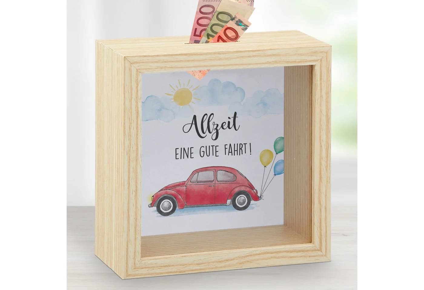 CEPEWA Spardose 12 Einleger-Motive MDF Glas - Bild 3