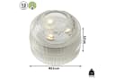 CEPEWA LED Teelicht 12er Set Warmweiß Transparent Bild 1