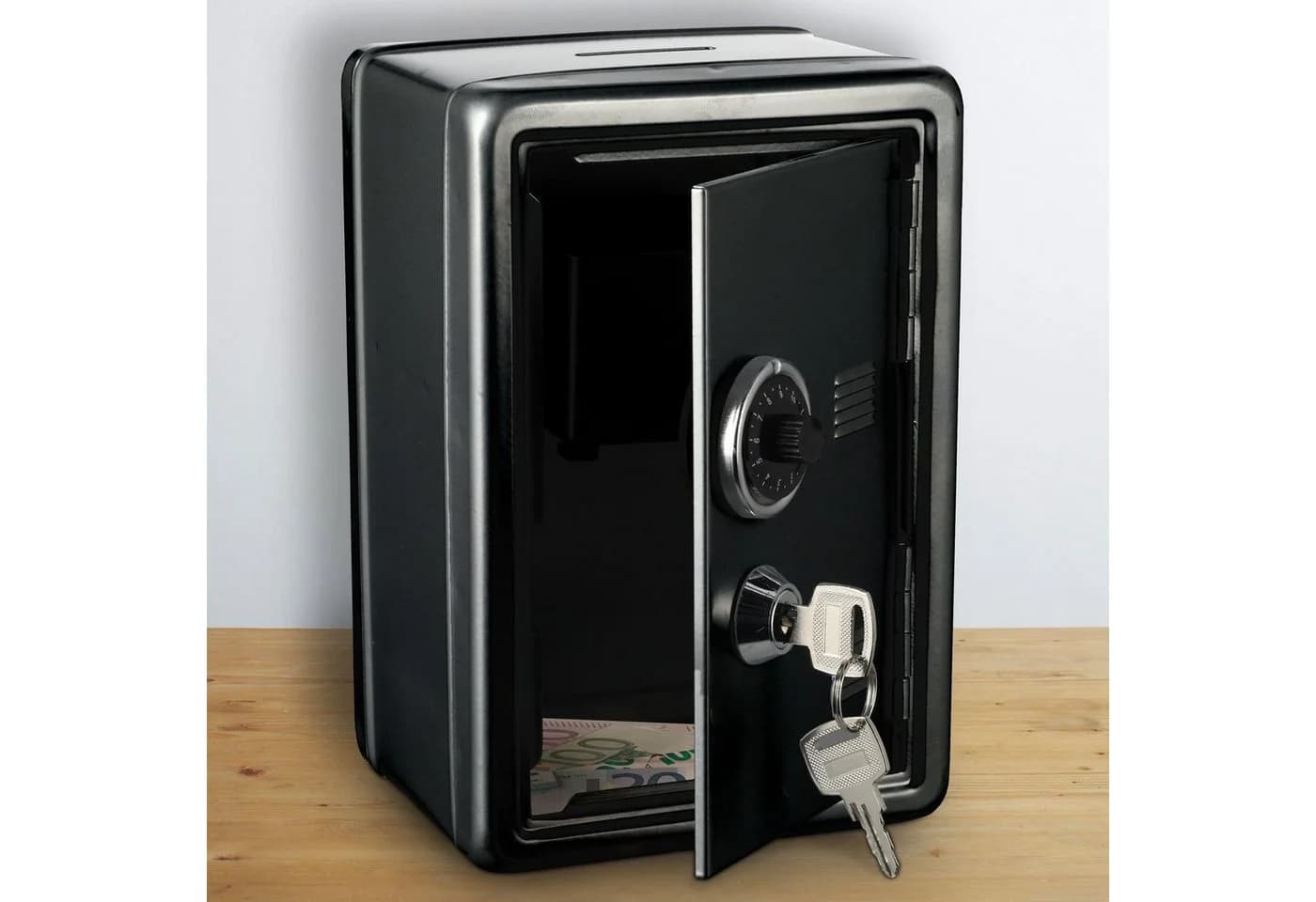 CEPEWA Spardose Tresor Metall Schwarz - Bild 3