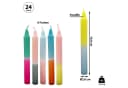 CEPEWA Stabkerzen 24er Set Bunt Paraffin Dip-Dye Bild 1