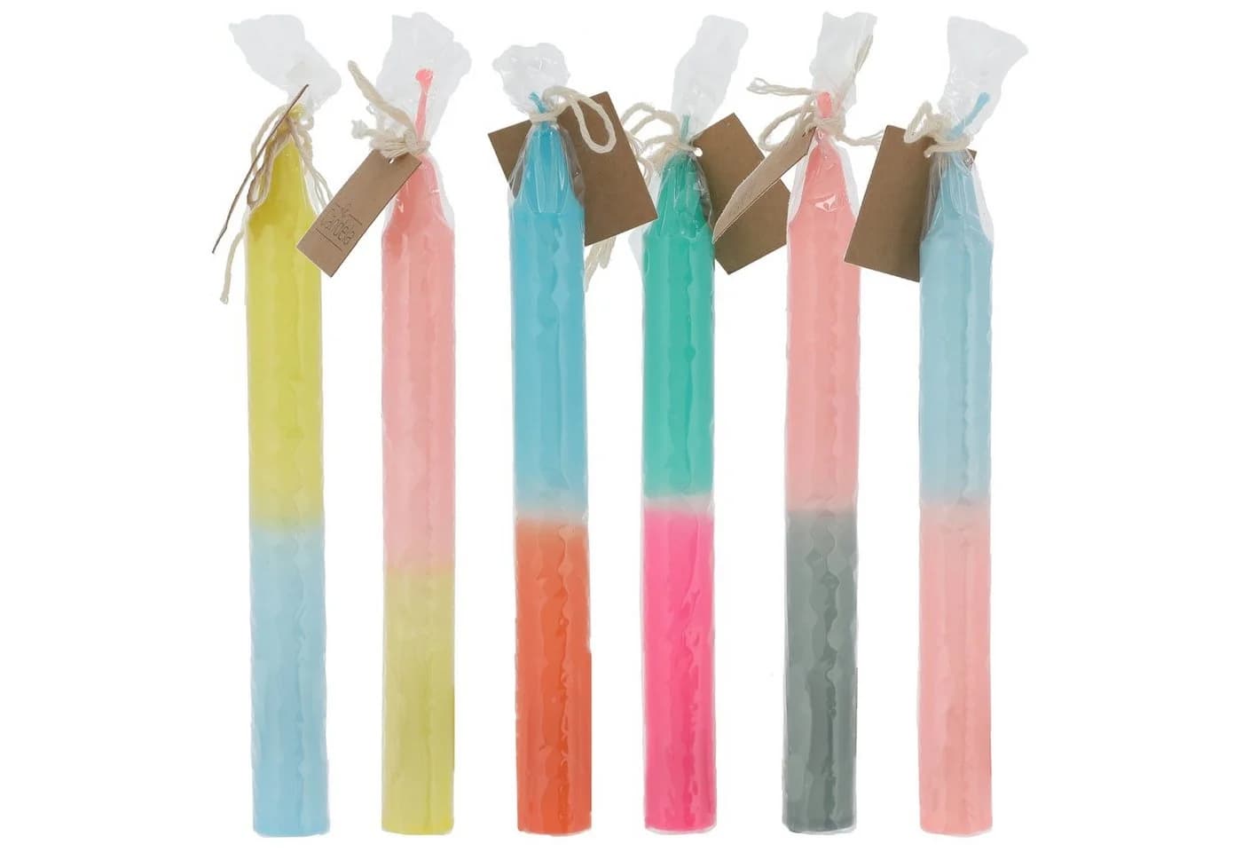 CEPEWA Stabkerzen 24er Set Bunt Paraffin Dip-Dye - Bild 5