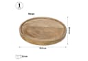 CEPEWA Dekoteller Mangoholz Ø25 cm Naturprodukt Rustikal Bild 1
