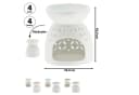 CEPEWA Duftlampe 4er Set Keramik mit Schriftzug und Muster Bild 1